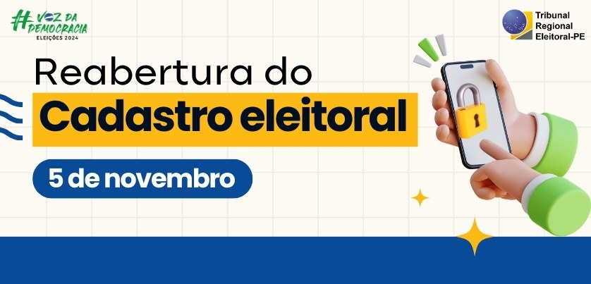 Cadastro eleitoral será reaberto nesta terça-feira (5)