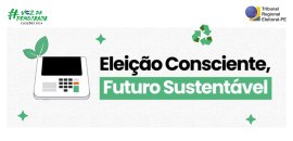 Logo campanha Eleição Consciente, Futuro Sustentável