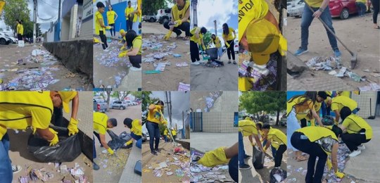 Ação de conscientização ambiental após as eleições