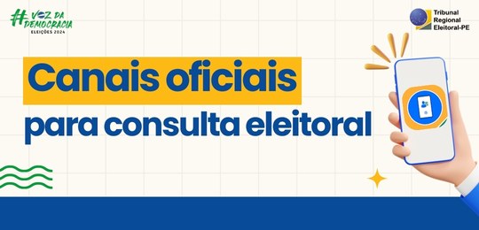 TRE-PE - Conheça os canais oficiais do TRE-PE para consultar sua situação eleitoral